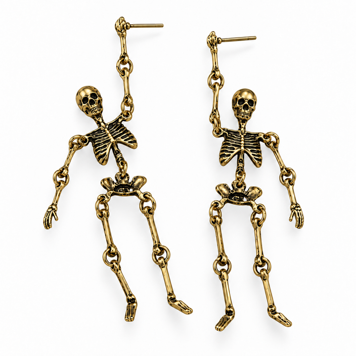 Dancing Skeleton Halloween Earrings
