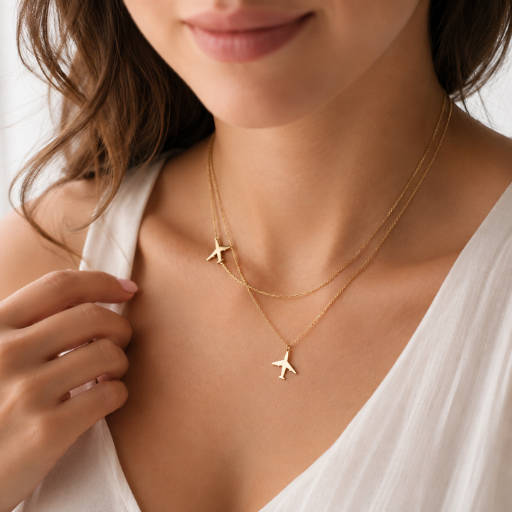Minimalist Airplane Necklace