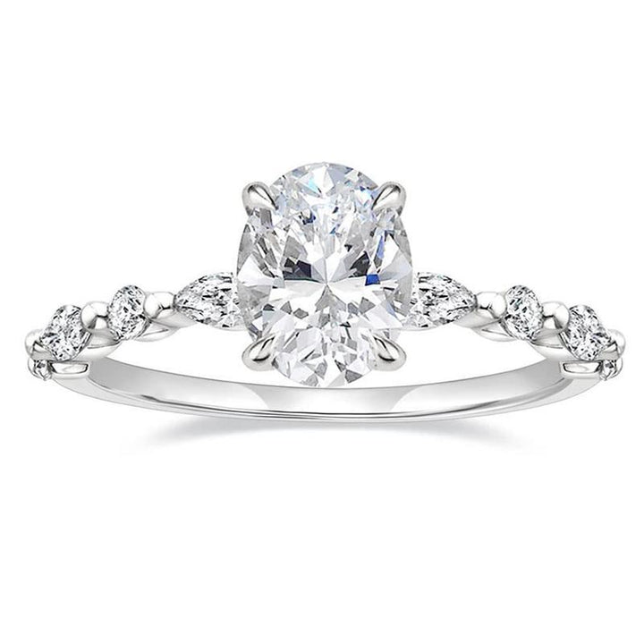 Oval Cut CZ Statement Ring