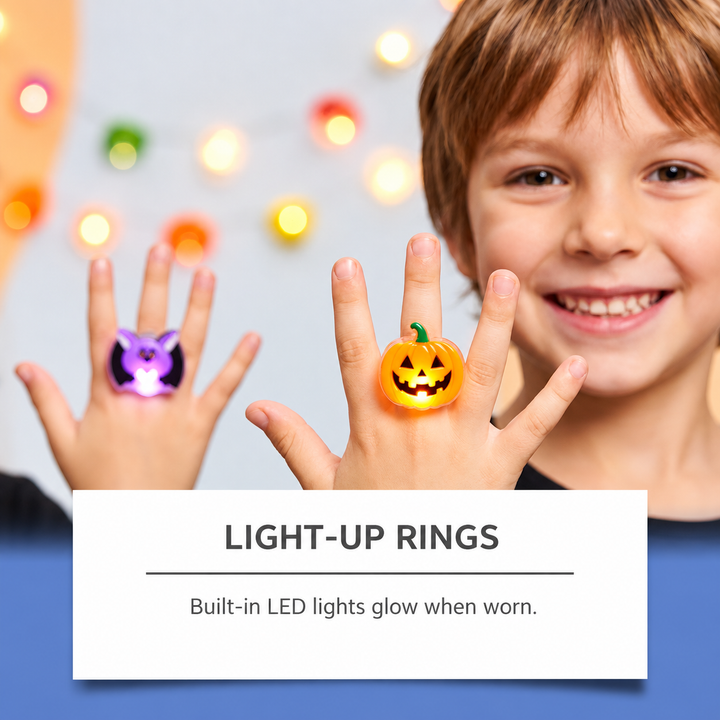Halloween Mystery LED Glow Ring Box