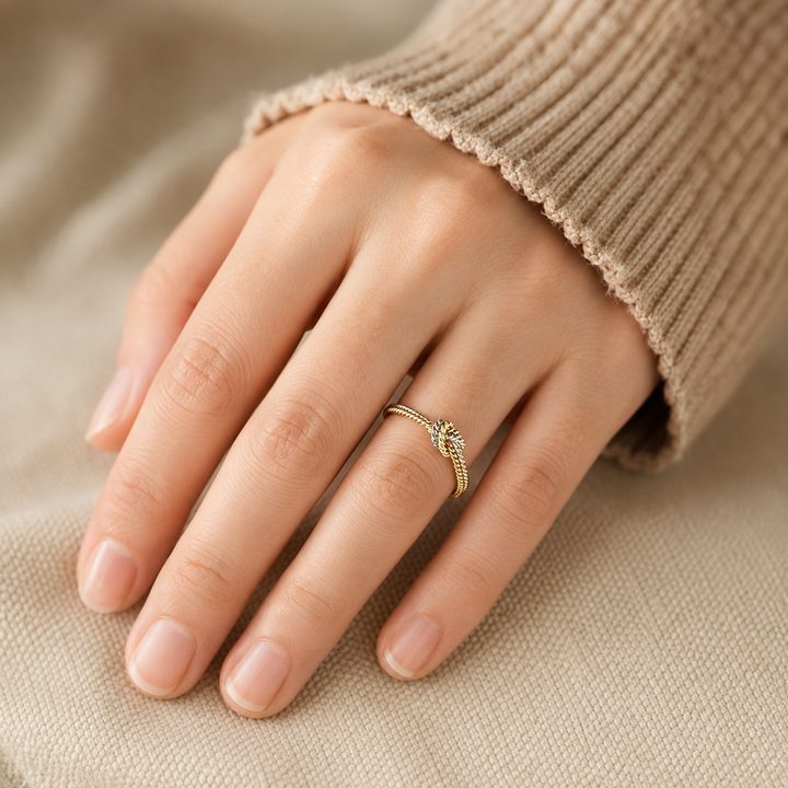 Two-Tone Knot Ring