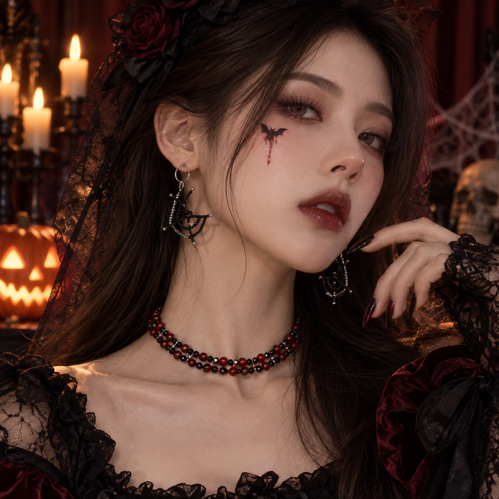 Crimson Night Gothic Jewelry Set