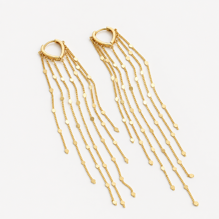 Long Sequin Tassel Earrings