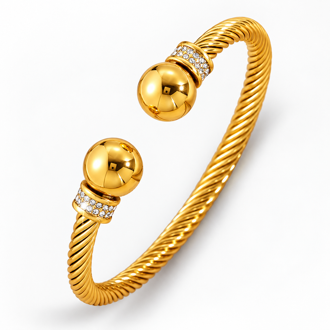 Pearl Twist Open Cuff Bracelet