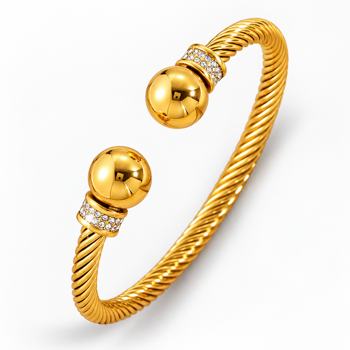 Pearl Twist Open Cuff Bracelet