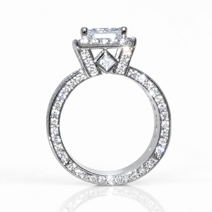 Square Halo Engagement Ring