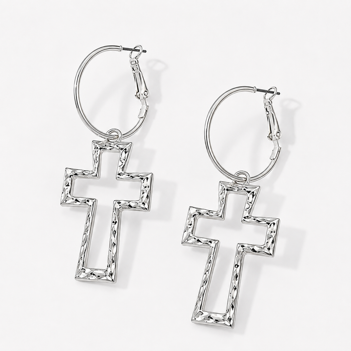 Cross Necklace and Earring Set