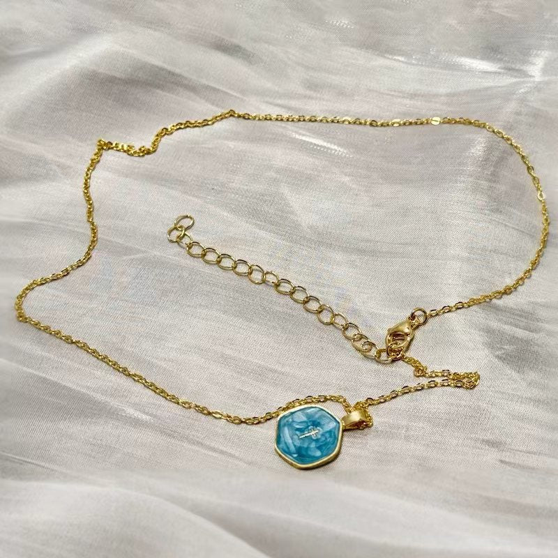Enamel Cross Pendant Necklace