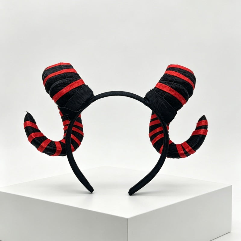 Striped Demon Horn Halloween Headband