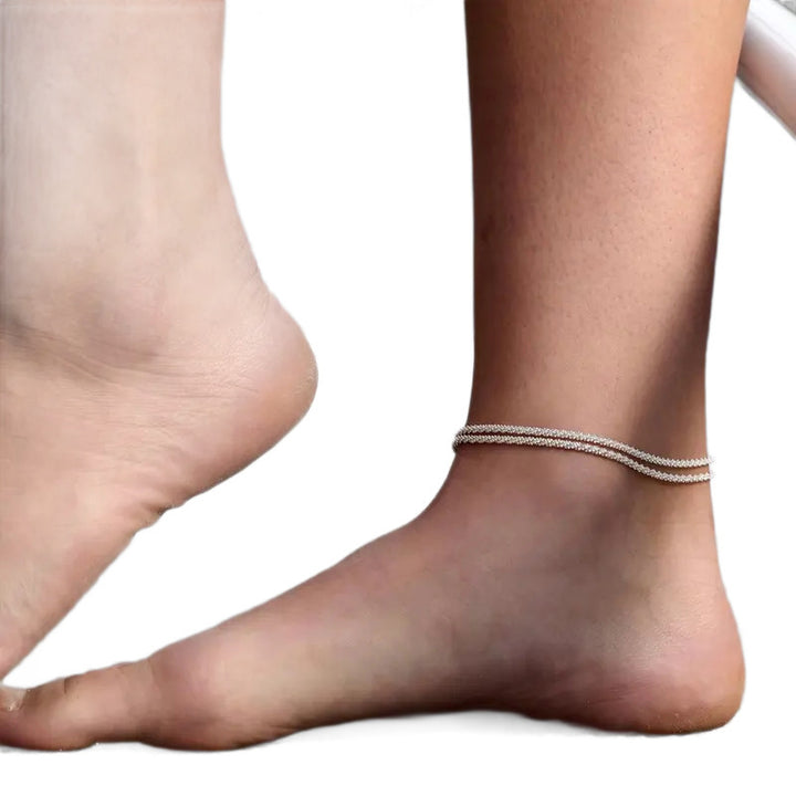 Double-Layer Shimmer Anklet