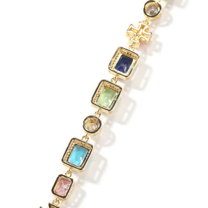 Colorful Cross Statement Necklace