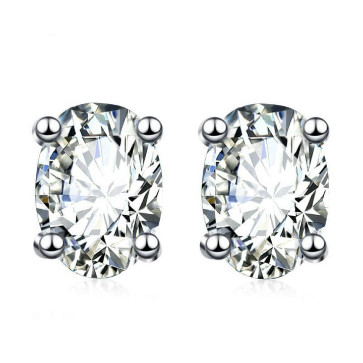 Oval Brilliant Stud Earrings