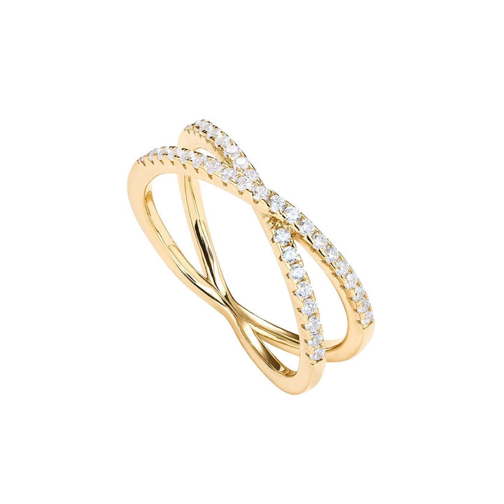 Crisscross Pavé Zircon Ring