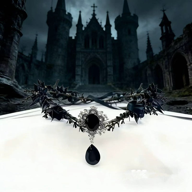 Dark Rose Gothic Headpiece