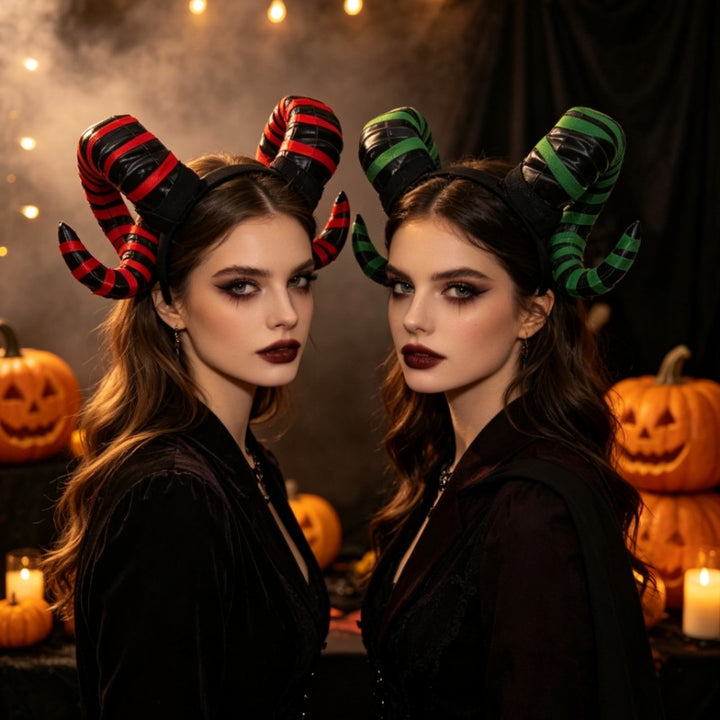 Striped Demon Horn Halloween Headband