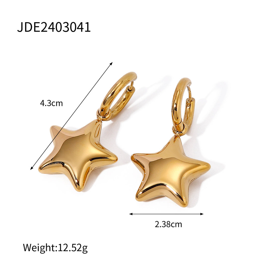 Sculptural Star Drop Earrings