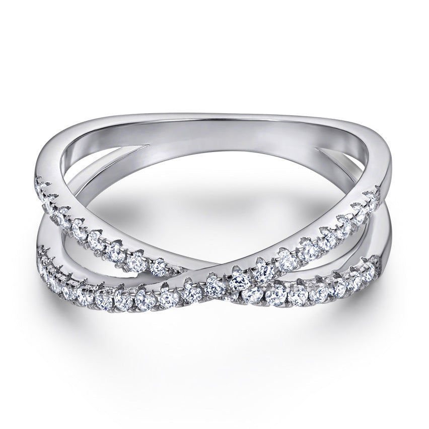 Crisscross Pavé Zircon Ring