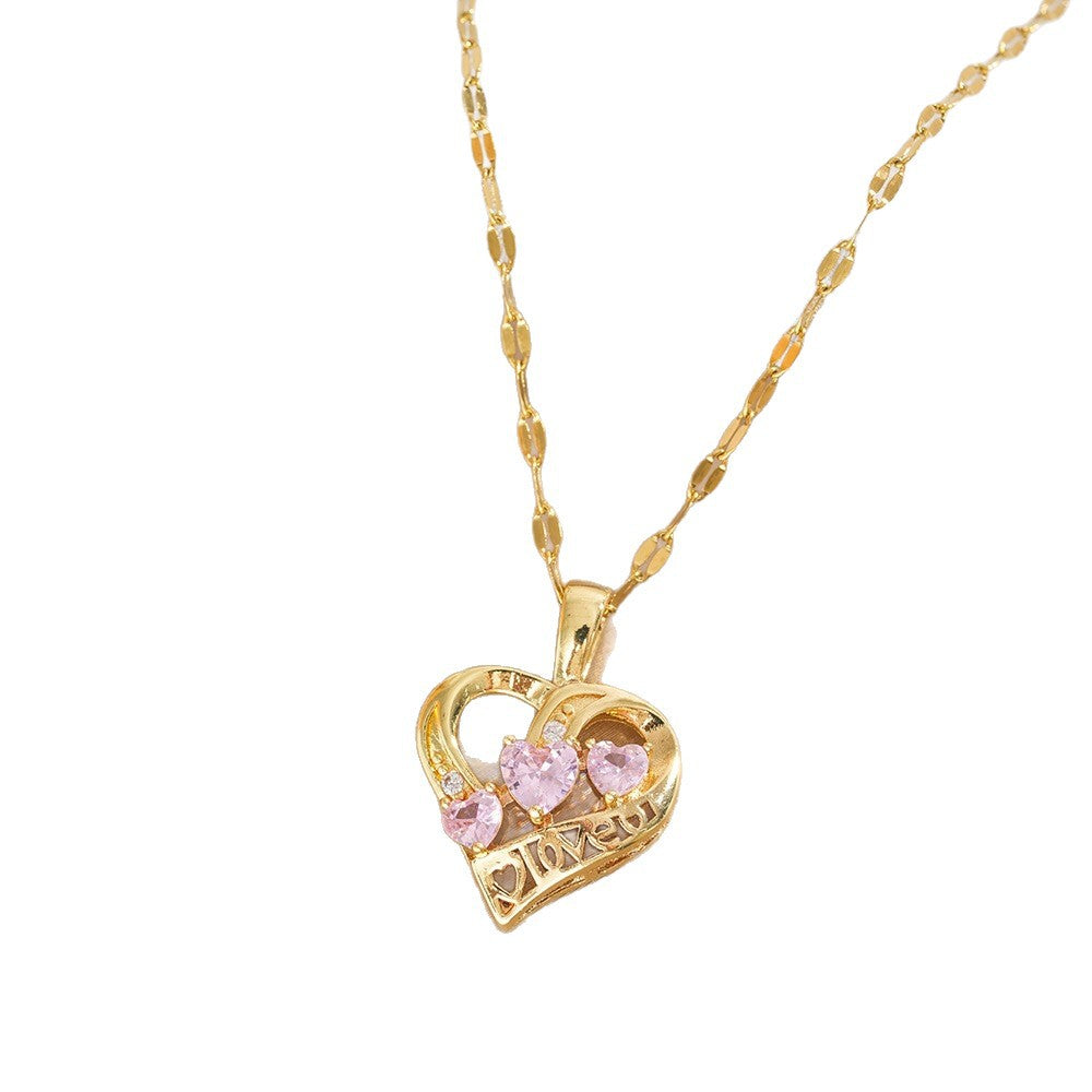 Romantic Heart Pendant Necklace
