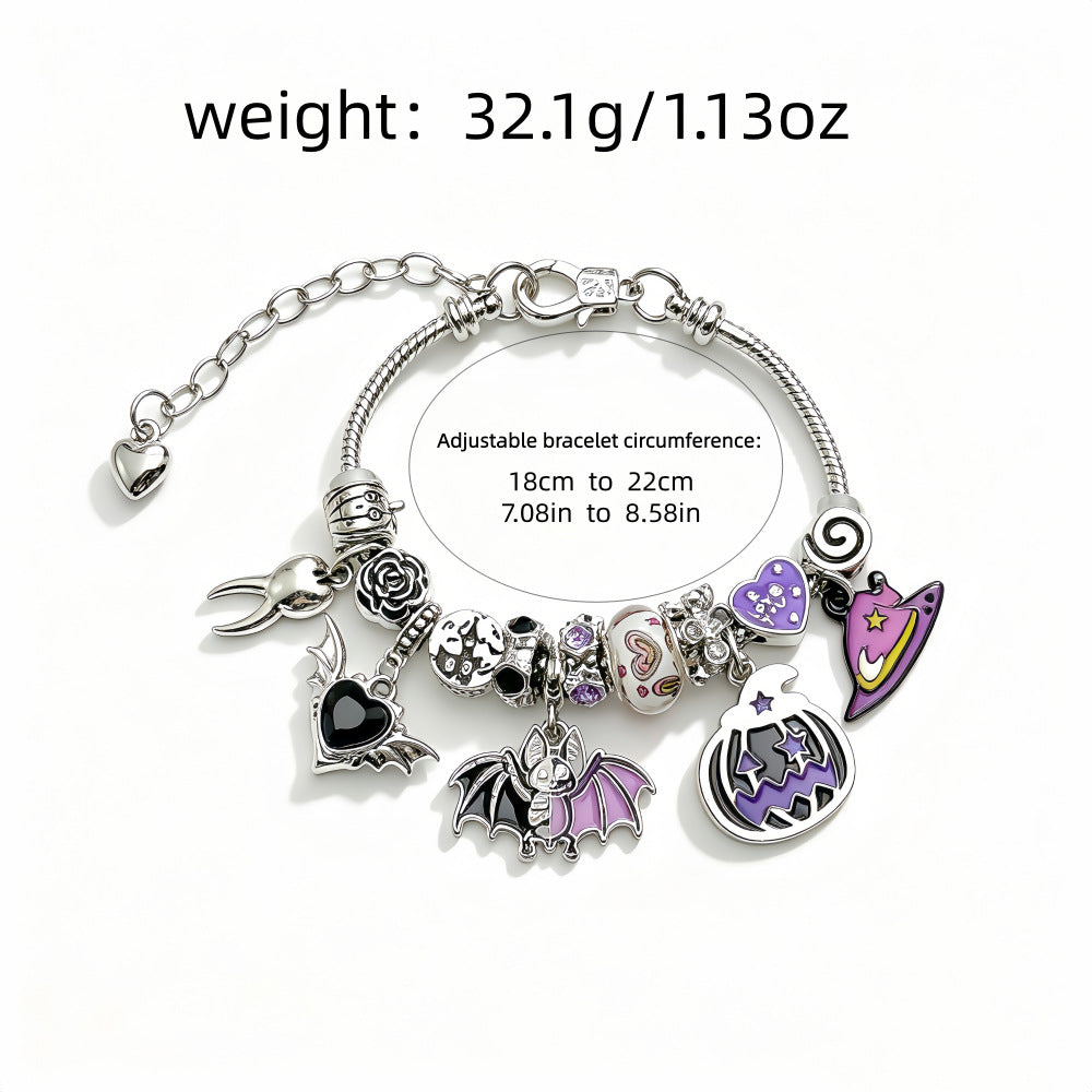 "Midnight Halloween" Charm Bracelet