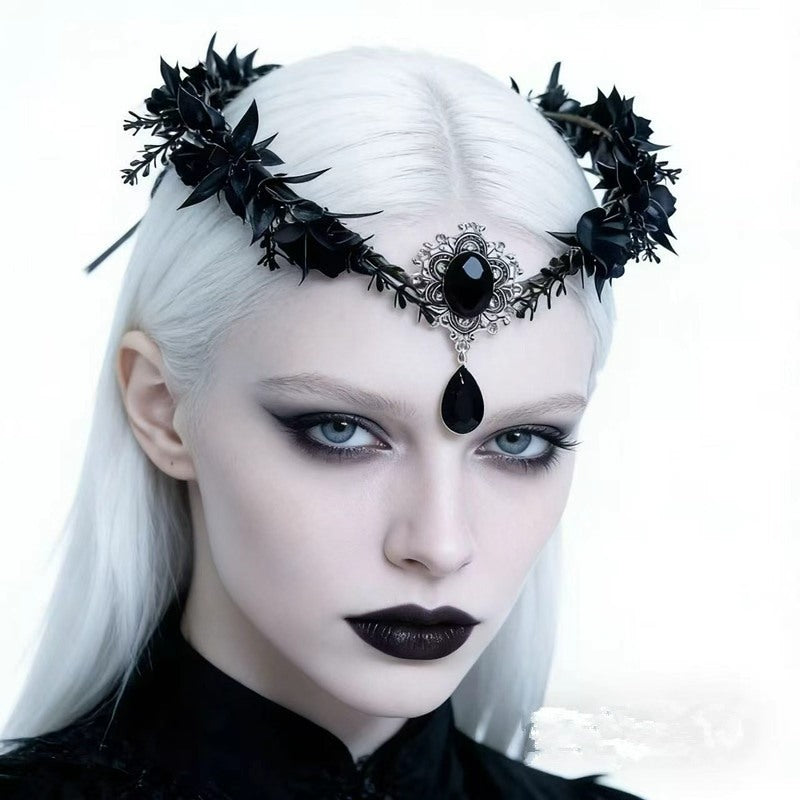 Dark Rose Gothic Headpiece