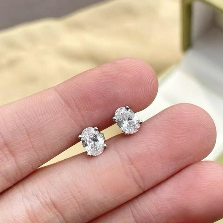 Oval Brilliant Stud Earrings
