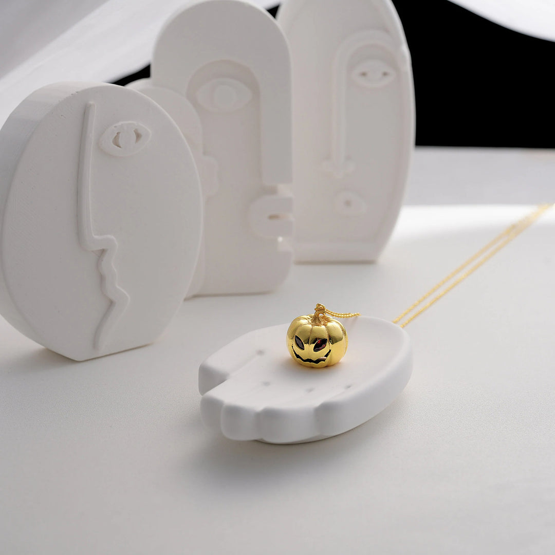 Spooky Pumpkin Pendant Necklace