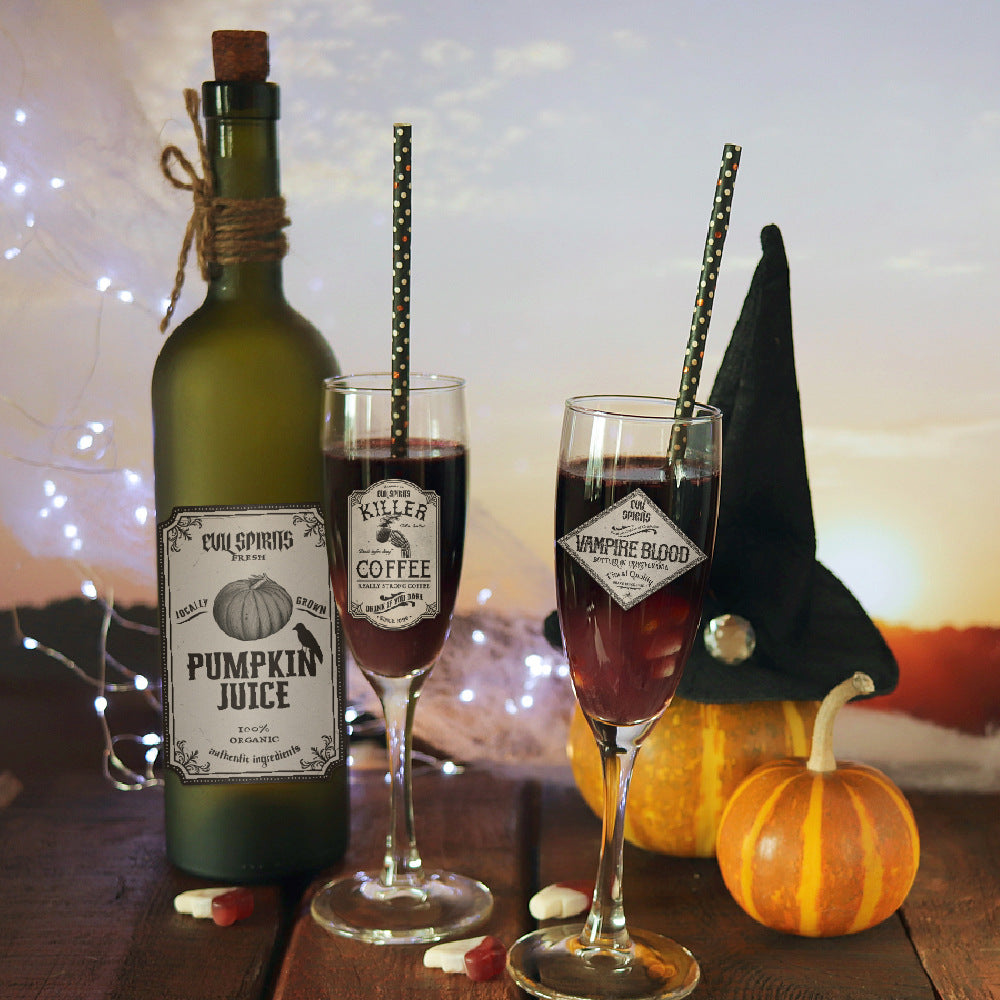 Vintage Halloween Potion Bottle Labels
