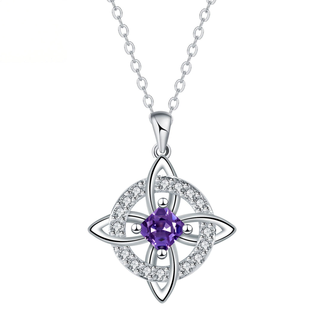 Mystical Knot Zircon Necklace