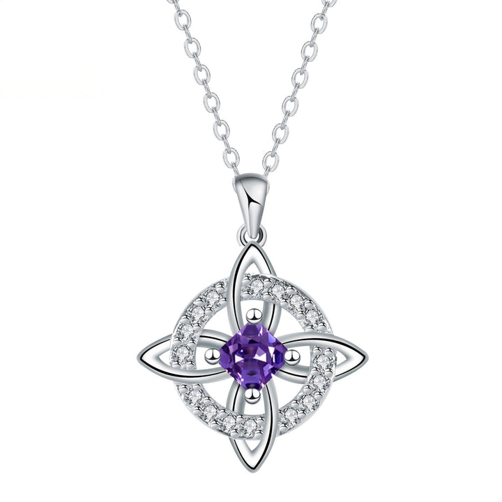 Mystical Knot Zircon Necklace