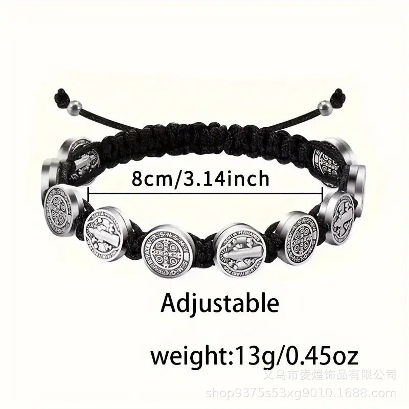 Faith Coin Braided Bracelet
