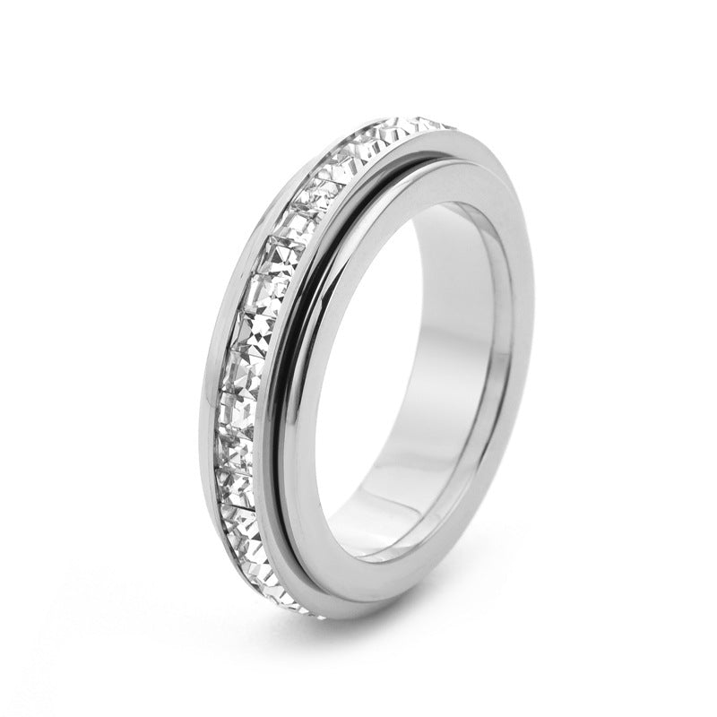 Sparkle Spinner Band Ring