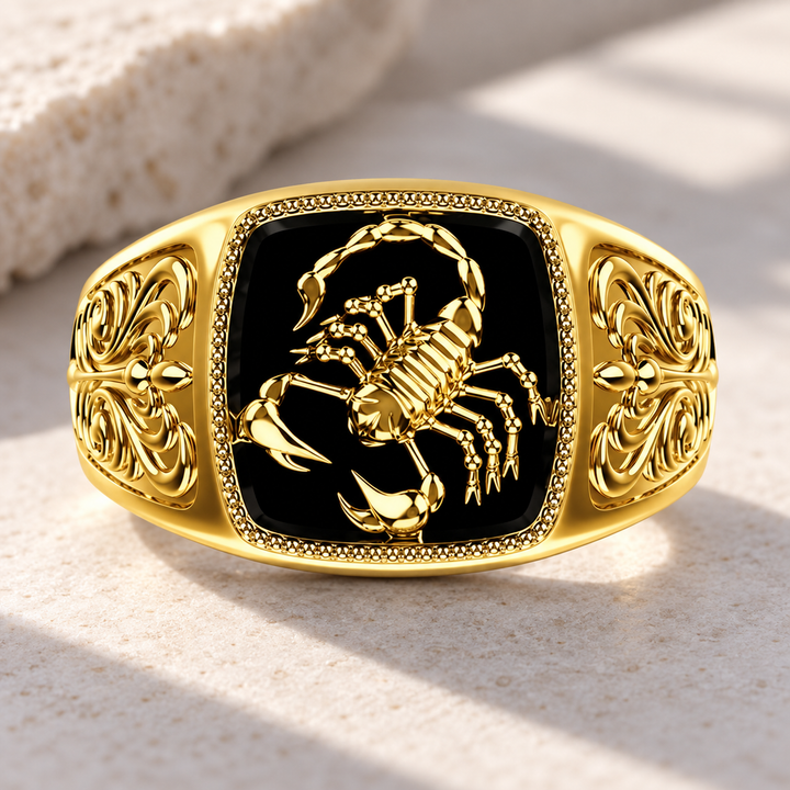 Scorpion Crest Statement Ring