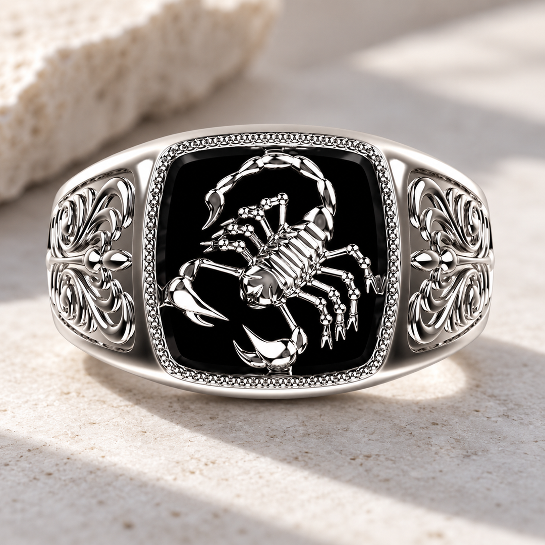 Scorpion Crest Statement Ring
