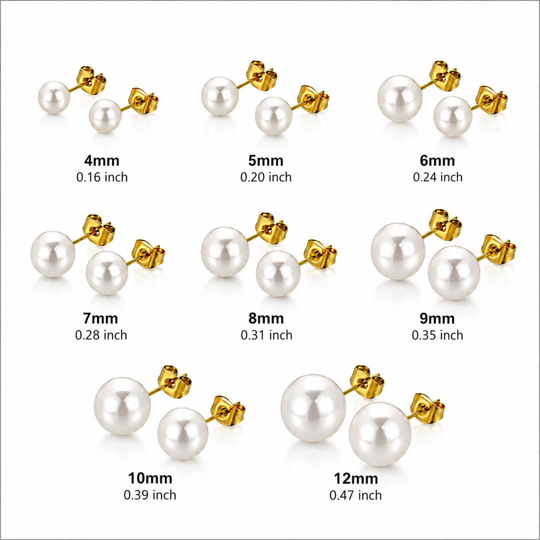 Classic Pearl Stud Earrings