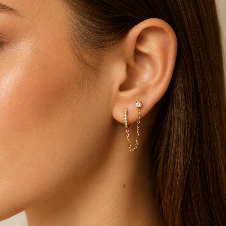 Pavé Chain Link Earrings