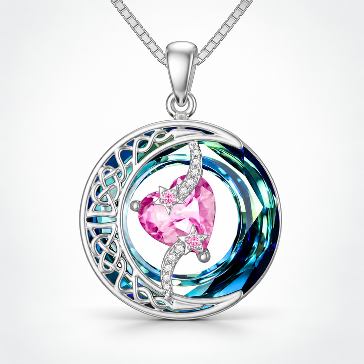 Sun, Moon &amp; Stars Birthstone Pendant Necklace