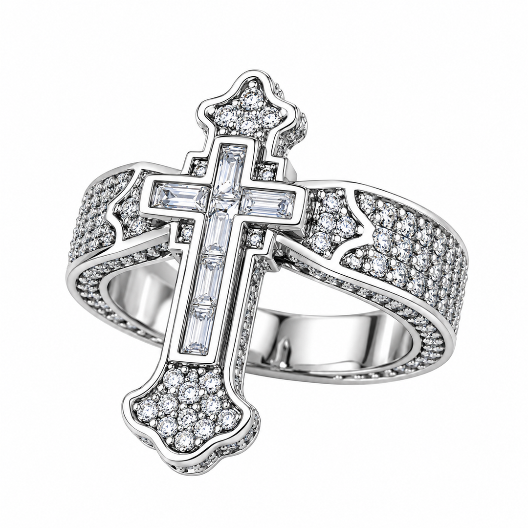 "Faith" Cross Ring