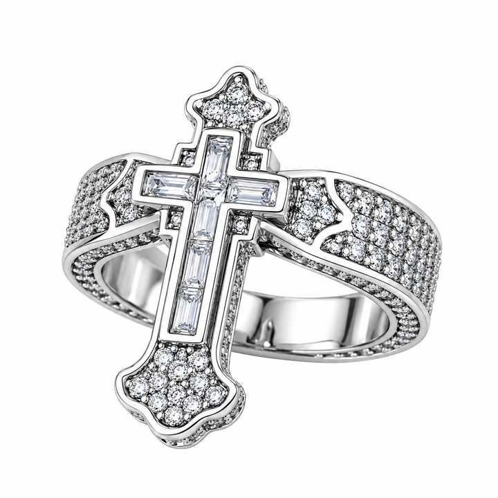 "Faith" Cross Ring