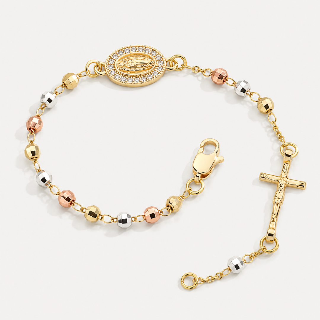 "Faith &amp; Grace" Rosary Bracelet