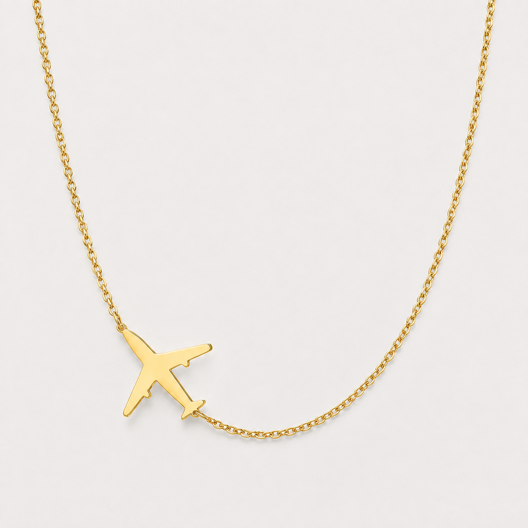Minimalist Airplane Necklace