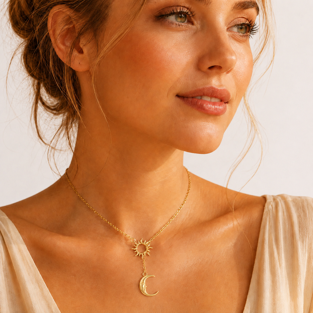 Celestial Sun &amp; Moon Necklace