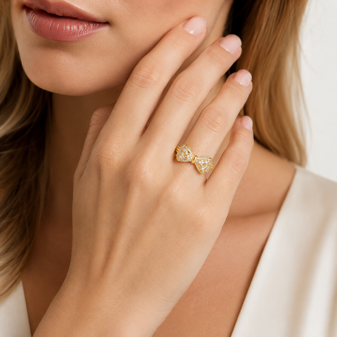 Pavé Bow Statement Ring
