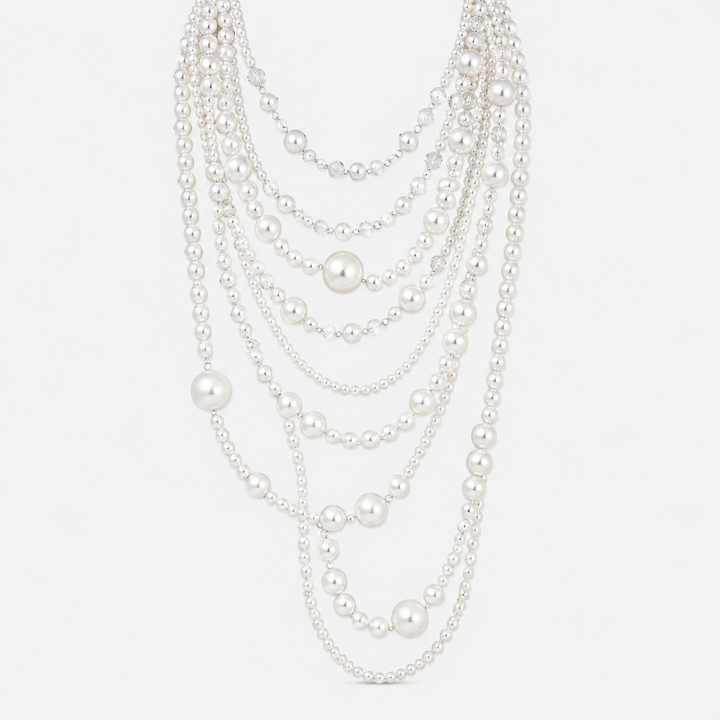 Layered Pearl Statement Necklace