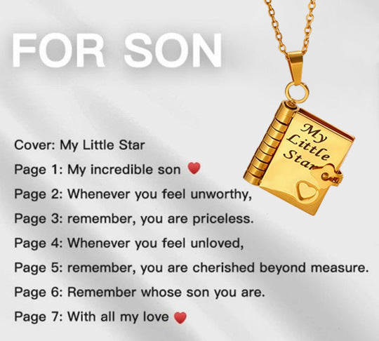 Book Pendant Necklace
