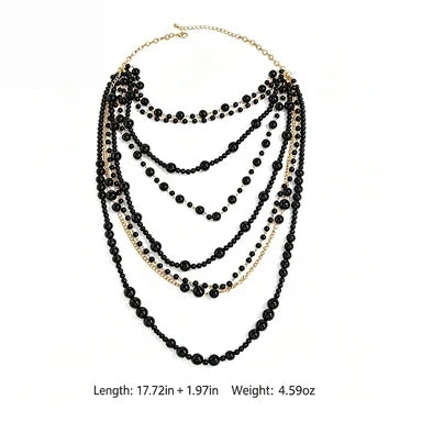 Layered Pearl Statement Necklace