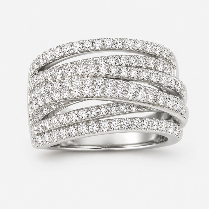 Layered Pavé Statement Ring