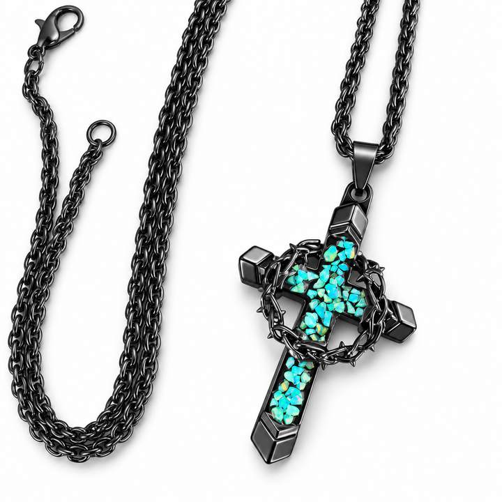 Thorn Cross Pendant Necklace