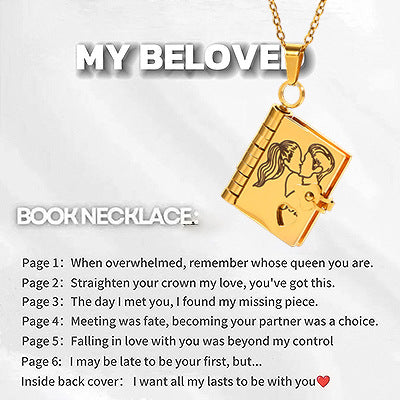 Book Pendant Necklace