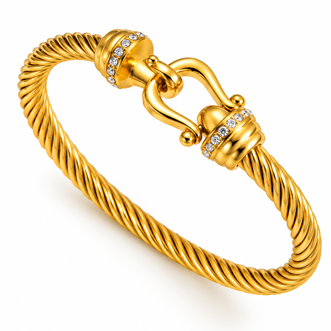 Twisted Heart Clasp Bracelet