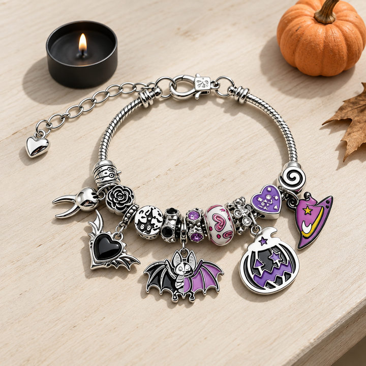 "Midnight Halloween" Charm Bracelet